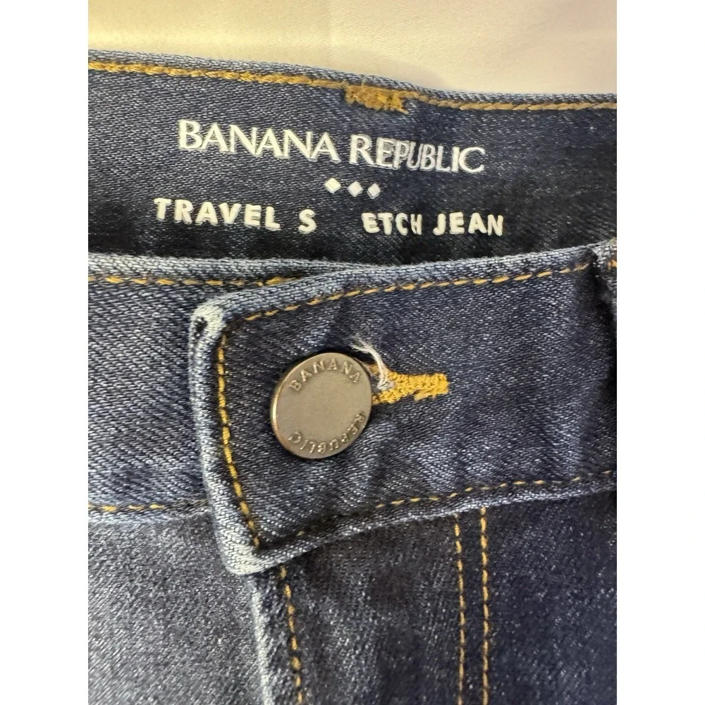 Banana Republic Men's Travel Stretch Skinny Fit Dark Wash Blue Denim Jeans